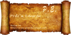 Prém Edvarda névjegykártya